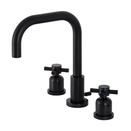 Kingston Brass FSC8930DX Concord Widespread Bathroom Faucet W/Brass Pop-Up, Matte Blk FSC8930DX